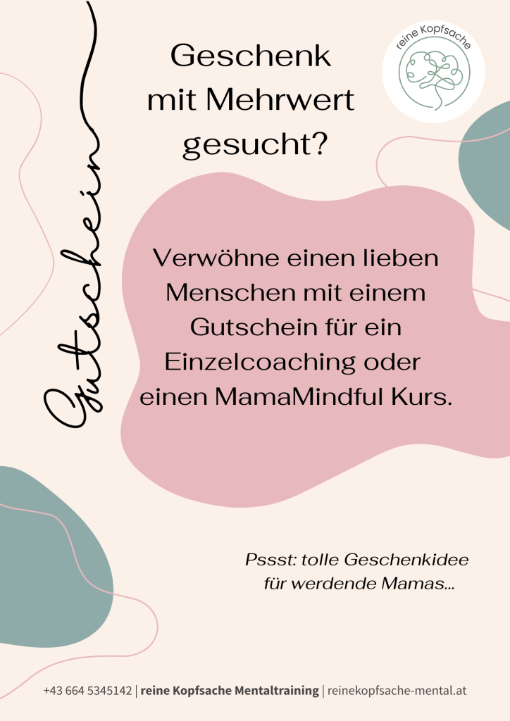 Vorlage für einen Gutschein für ein Einzelcoaching oder einen Gruppenkurs für Mentaltraining in Kitzbühel, Tirol, Österreich oder Online als Geschenkidee für einen besonderen Menschen oder zu einem besonderen Anlass